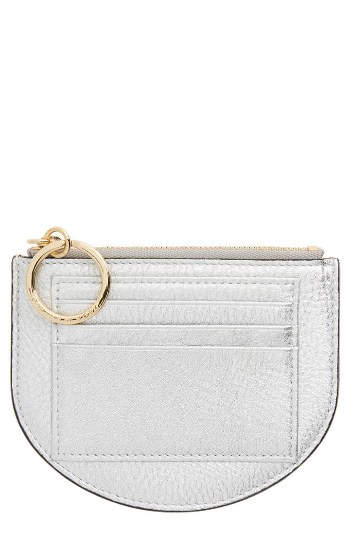 Women's Oad New York Mini Dia Leather Coin Purse - Metallic