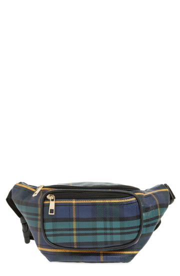 Jane & Berry Plaid Belt Bag -