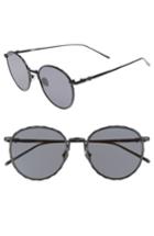 Women's Valley Corpus 53mm Round Sunglasses - Matte Black/ Black