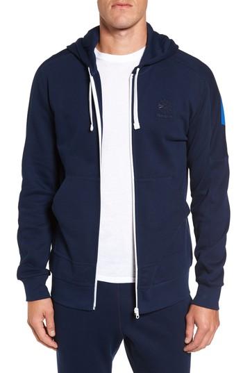 Men's Reebok Classic Graphic Zip Hoodie, Size - Blue