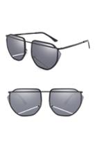 Women's Sunnyside La 67mm Mirrored Sunglasses - Black