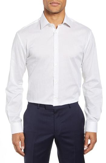 Men's John Varvatos Star Usa Slim Fit Dot Dress Shirt R - Blue