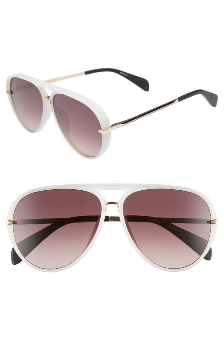 Women's Rag & Bone 60mm Mirrored Aviator Sunglasses -
