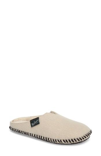 Women's Woolrich Mill Fleece Scuff Slipper - Beige
