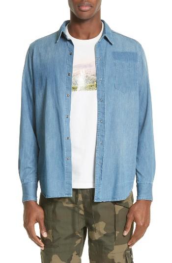 Men's Ovadia & Sons Eastern Denim Sport Shirt - Blue