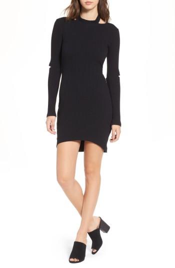 Women's Lush Elbow Cutout Dress - Black