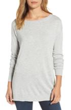 Women's Halogen Boatneck Tunic Sweater - Grey