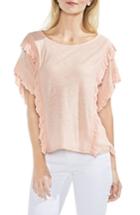 Women's Vince Camuto Ruffle Front Top, Size - Pink