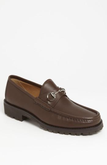 Men's Gucci Classic Lug Sole Moccasin M - Brown