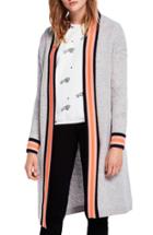 Women's Scotch & Soda Varsity Stripe Detail Long Cardigan - Grey