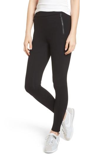 Women's James Perse Zip Hem Scuba Leggings - Black