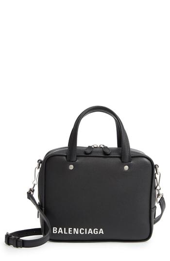 Balenciaga Extra Small Triangle Leather Satchel - Black