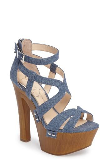 Women's Jessica Simpson Dorrin Platform Sandal .5 M - Blue