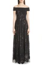 Women's Carmen Marc Valvo Off The Shoulder Gown