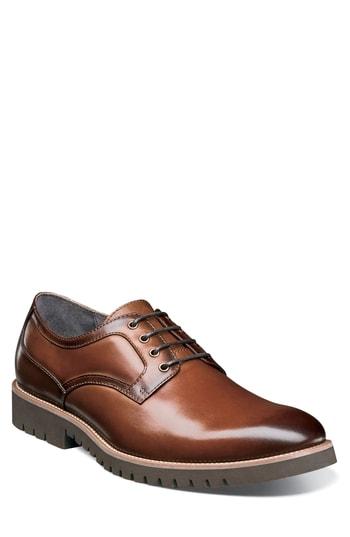 Men's Stacy Adams Barclay Plain Toe Derby M - Brown