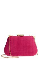 Nordstrom Woven Straw Clutch - Pink