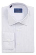 Men's David Donahue Regular Fit Stripe Dress Shirt .5 - 32/33 - Pink