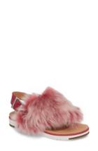 Women's Ugg Holly Genuine Shearling Sandal .5 M - Pink