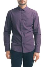 Men's Good Man Brand Slim Fit Diamond Print Sport Shirt, Size - Burgundy