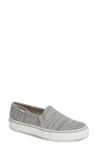 Women's Keds Double Decker Twill Stripe Jersey Slip-on Sneaker M - Grey