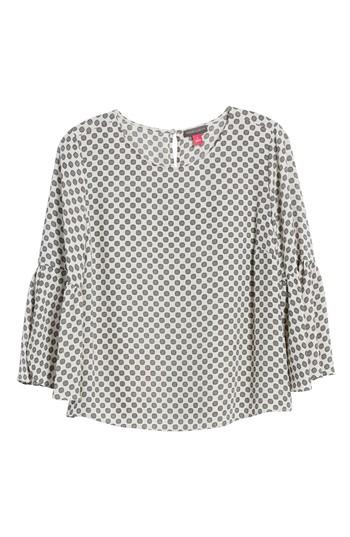 Women's Vince Camuto Hammer Satin Bell Sleeve Blouse - White