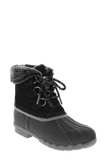 Women's Sporto Defrost Faux Fur Lined Duck Boot M - Black