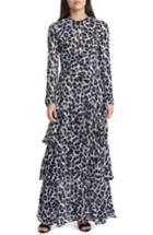 Women's Afrm Amabella Tiered Maxi Dress - Grey