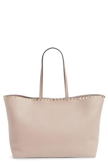 Valentino Garavani Rockstud Leather Tote - Pink