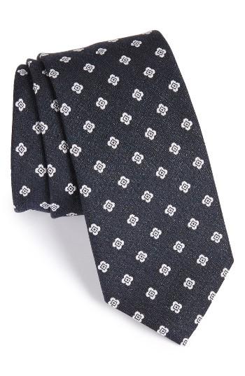 Men's Strong Suit Deco Medallion Cotton & Silk Tie, Size - Blue