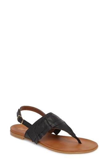 Women's Seychelles Seclusion Ruffle Sandal M - Black