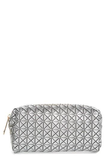 Yoki Bags Diamond Embossed Cosmetics Bag, Size - Silver
