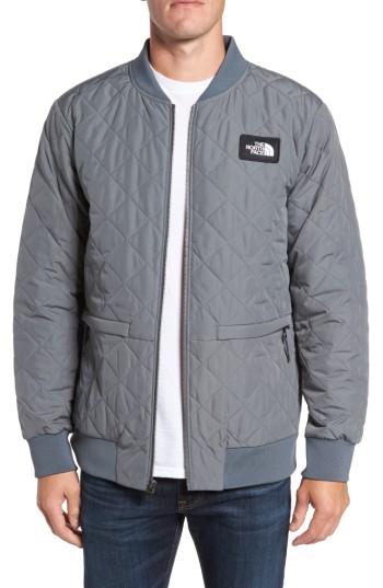 Men's The North Face Distributor Quilted Bomber Jacket - Grey