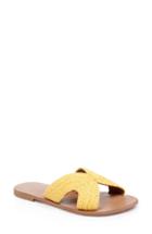 Women's Splendid Sydney Woven Slide Sandal M - Yellow