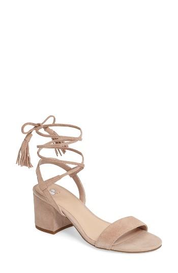 Women's Bp. Karla Block Heel Ankle Wrap Sandal M - Pink