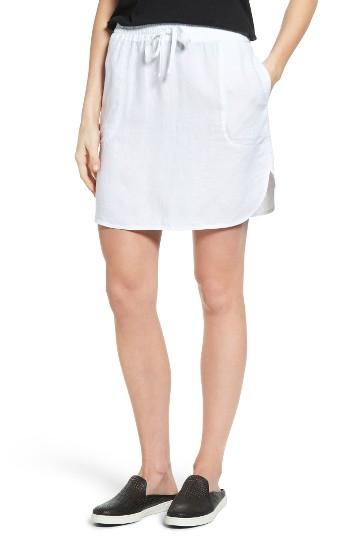 Women's Caslon Easy Linen Skirt - White