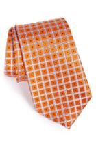 Men's Nordstrom Men's Shop Geometric Silk Tie, Size - Orange