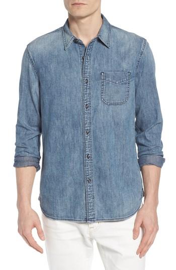 Men's Ag Nelson Slim Fit Sport Shirt, Size - Blue