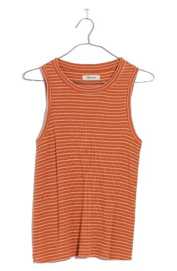 Women's Madewell Circuit Rib Tank, Size - Brown
