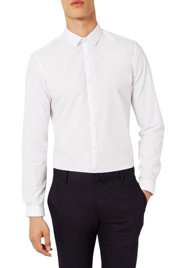 Men's Topman Slim Fit Dress Shirt - White