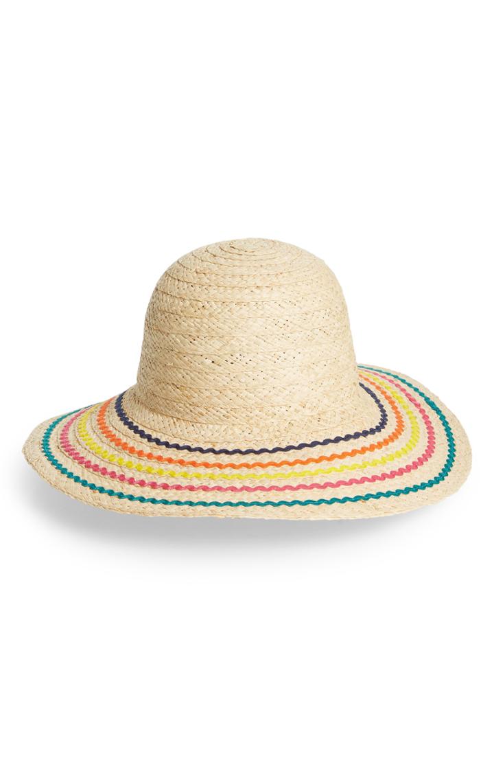 Women's San Diego Hat Raffia Rickrack Hat - Brown