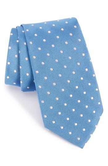 Men's Gitman Polka Dot Silk Tie, Size - Blue