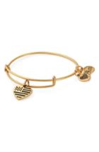 Women's Alex And Ani Heart Flag Adjustable Wire Bangle
