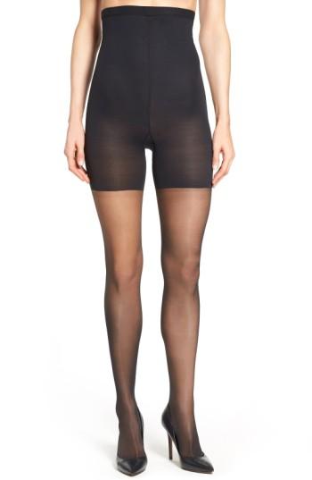 Women's Spanx Luxe High Waist Shaping Pantyhose, Size B - Black