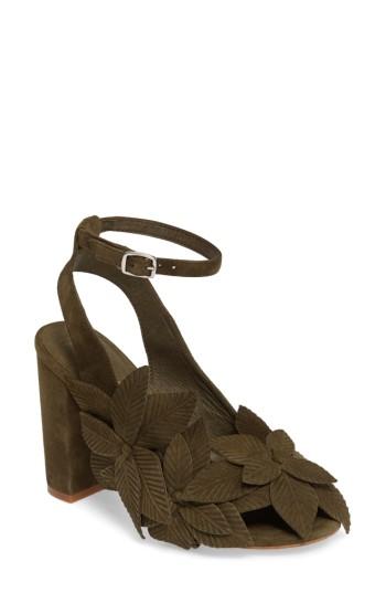 Women's Jeffrey Campbell Lonicera Flower Sandal .5 M - Brown