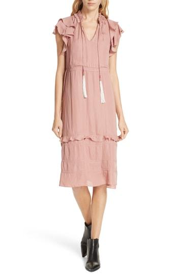 Women's Dolan Tassel Tie Midi Dress - Pink