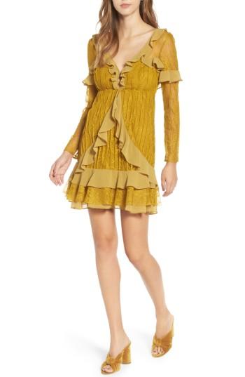 Women's For Love & Lemons Daphne Lace Minidress - Green