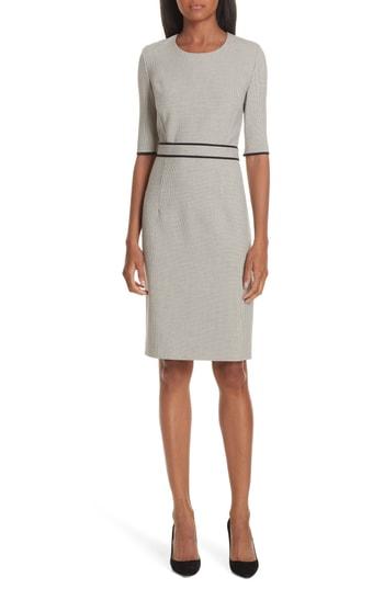 Women's Boss Doliviena Check Sheath Dress R - Grey