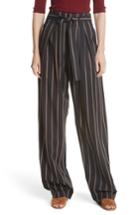 Women's Vince Belted Stripe Wide Leg Pants - Blue