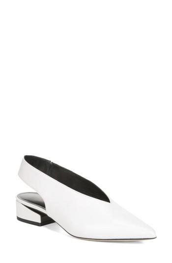 Women's Via Spiga Darwin Slingback Pump .5 M - White
