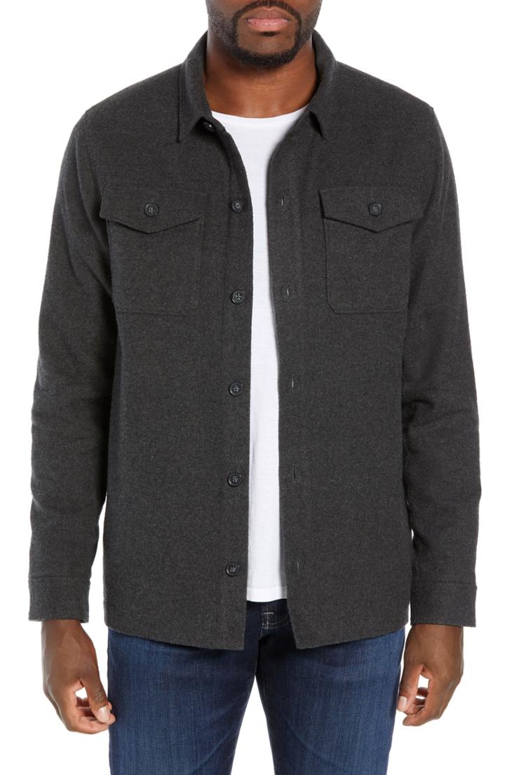 Men's Travis Mathew Match Maker Shirt Jacket - Grey